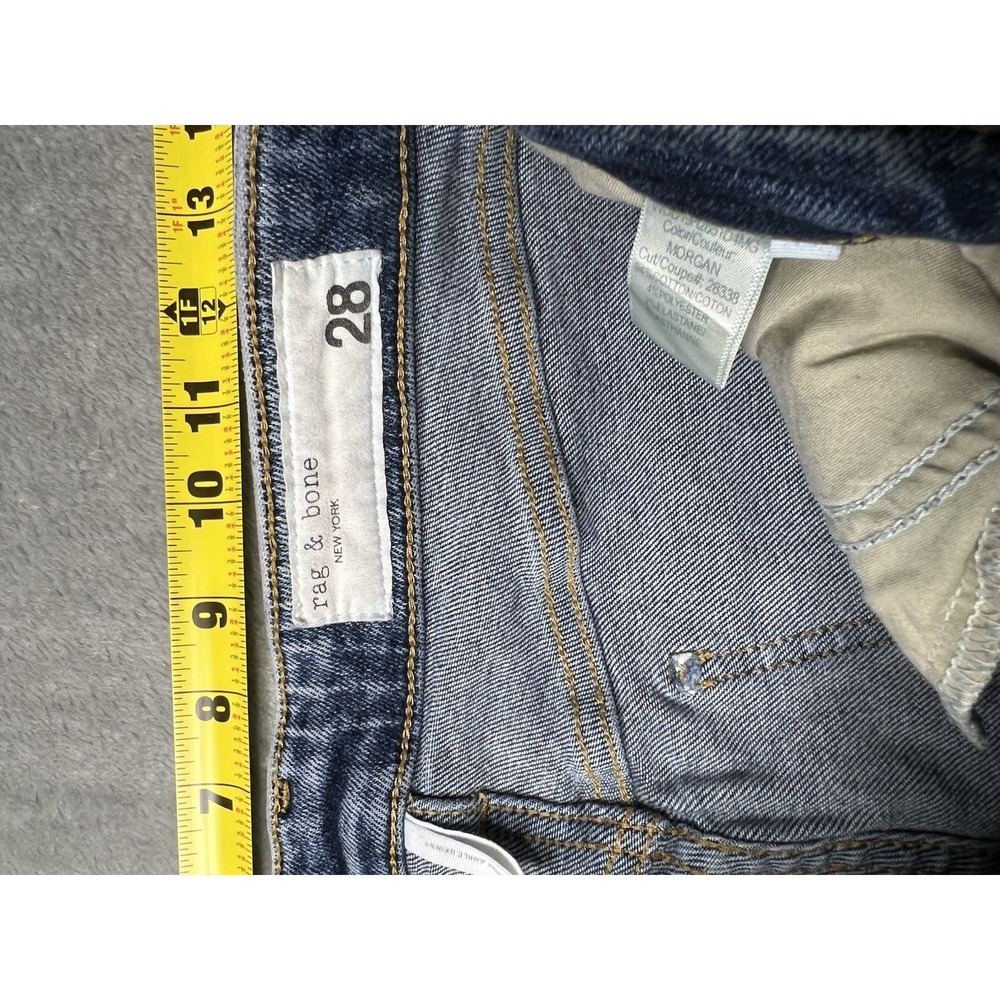 Rag & Bone Jeans Size 28 Slim Skinny Light Wash Blue Denim Stretch 5-Pocket - Picture 7 of 9